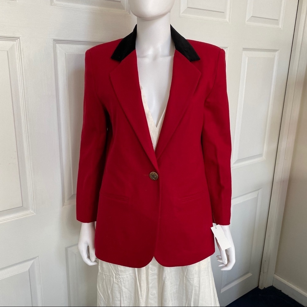 SAG Harbor Red Wool Blazer